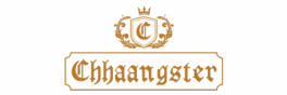 Chhaangster logo featuring gold emblem and stylized text on transparent background